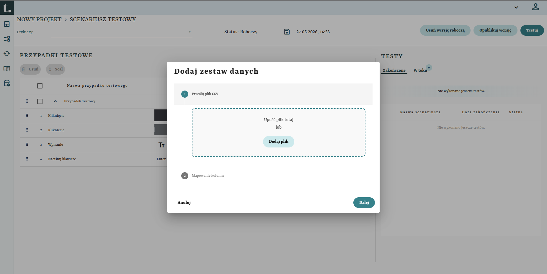 TestCaseDataSetStep1