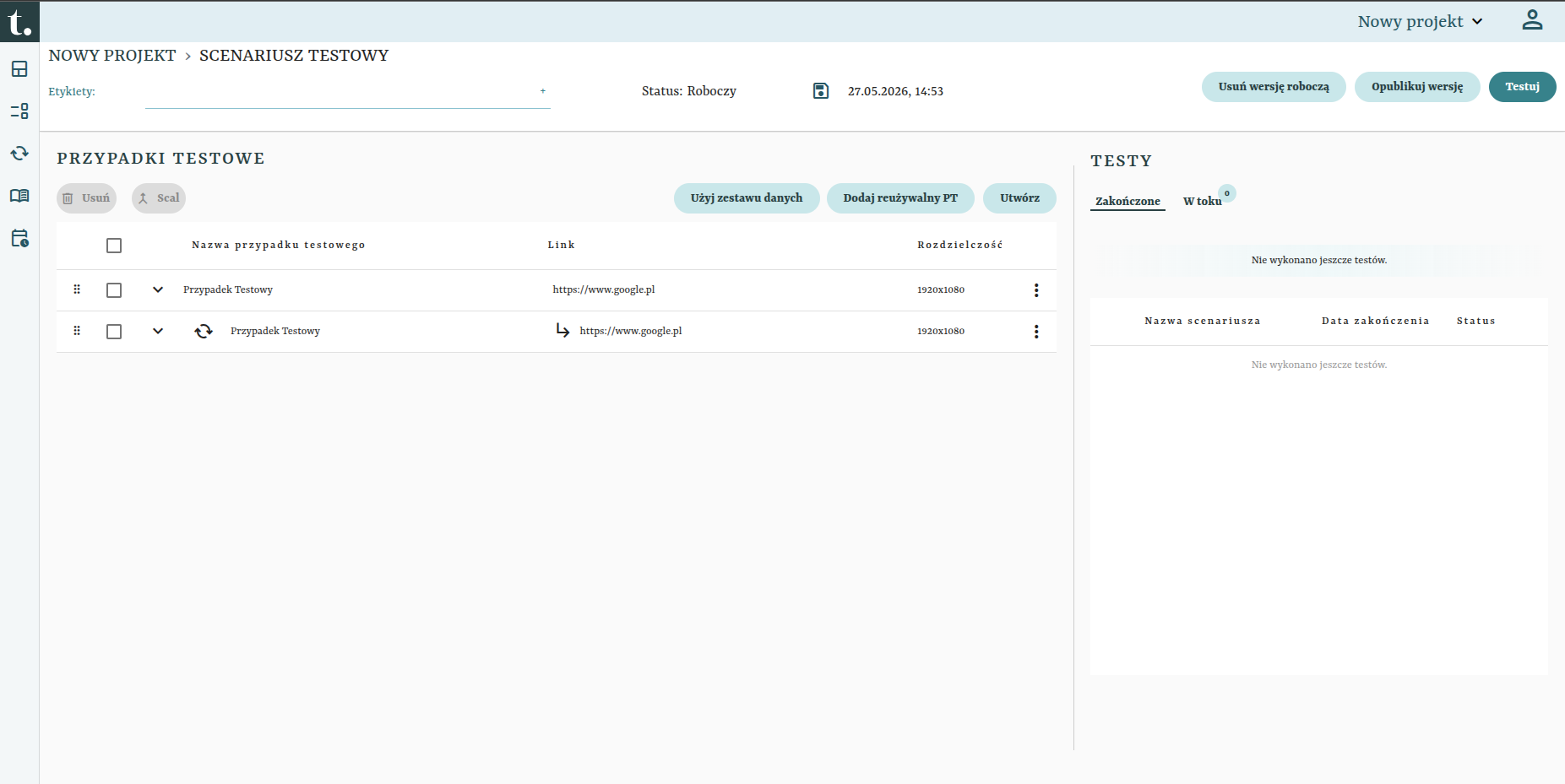 TestCaseListWithReusable