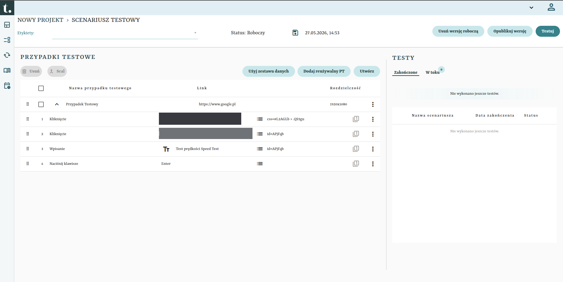 TestCaseOpenSteps
